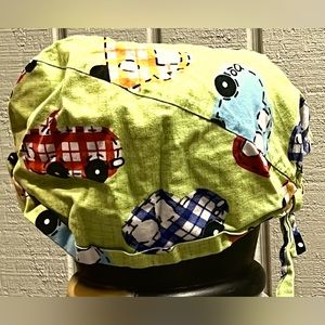 Toy Cars Adjustable Scrub Cap